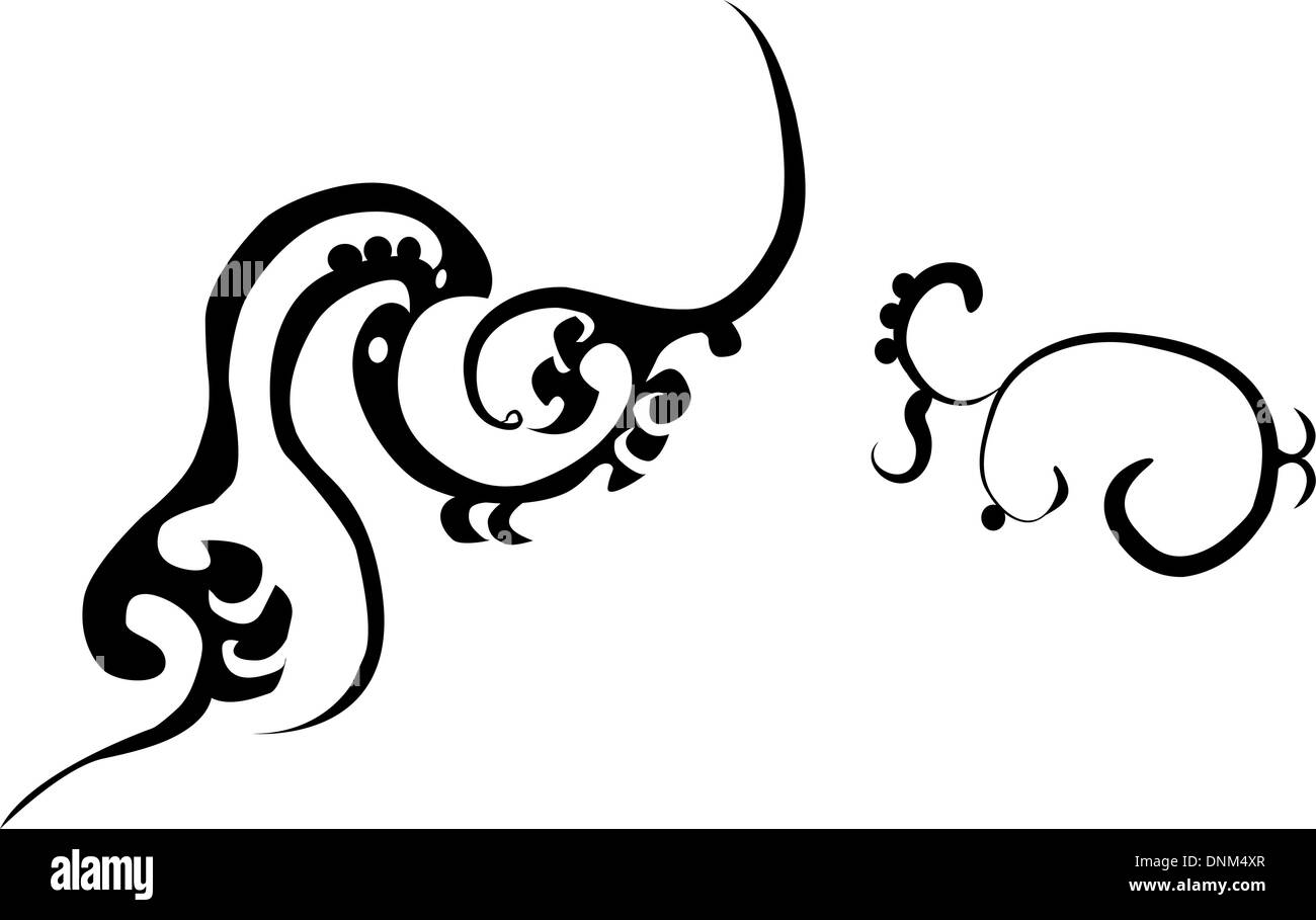 Design-Elemente basierend auf chinesischen Designs ca. 2. Jahrhundert vor Christus. Stock Vektor