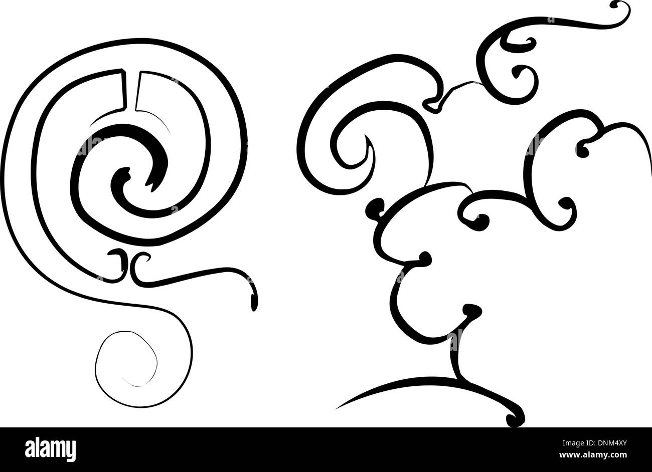 Design-Elemente basierend auf chinesischen Designs 9.-10. Jahrhundert v. Chr.. Stock Vektor