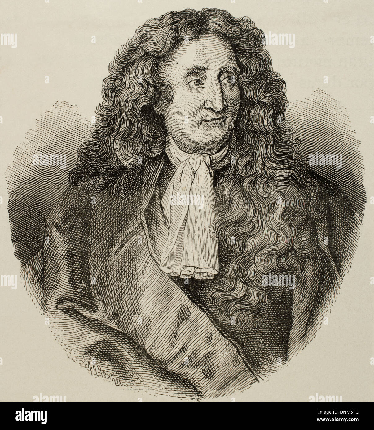 Jean De La Fontaine (1621-1695). Französische Fabeldichter. Gravur in der Geschichte von Frankreich, 1881. Stockfoto