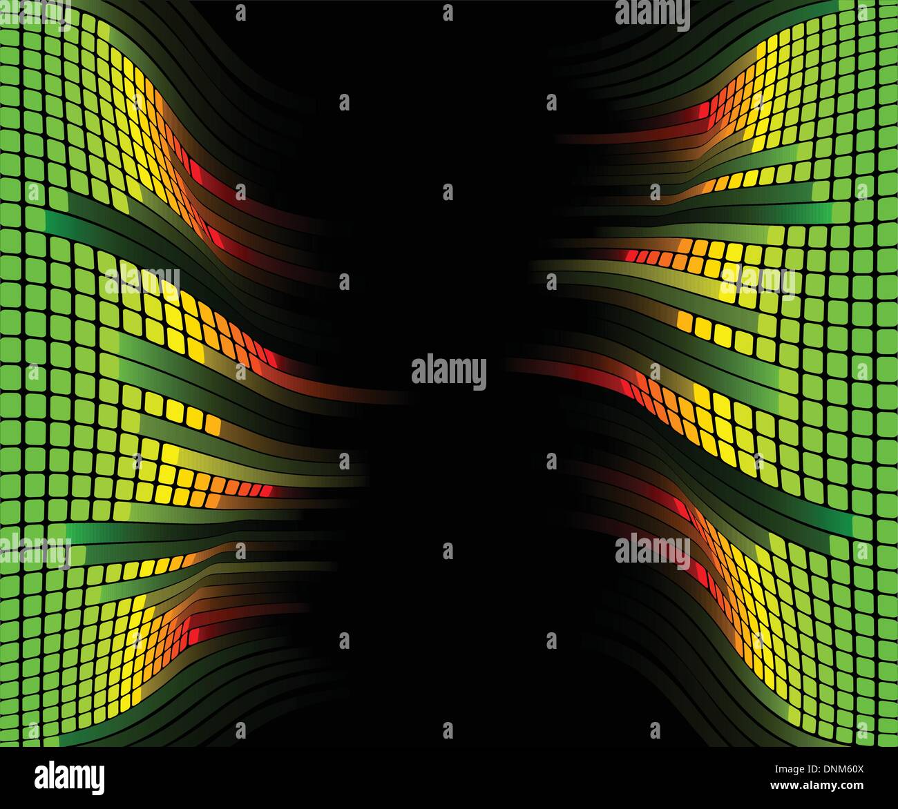 Abstrakte Equalizer sound Hintergrundmusik mit Exemplar im Zentrum Stock Vektor