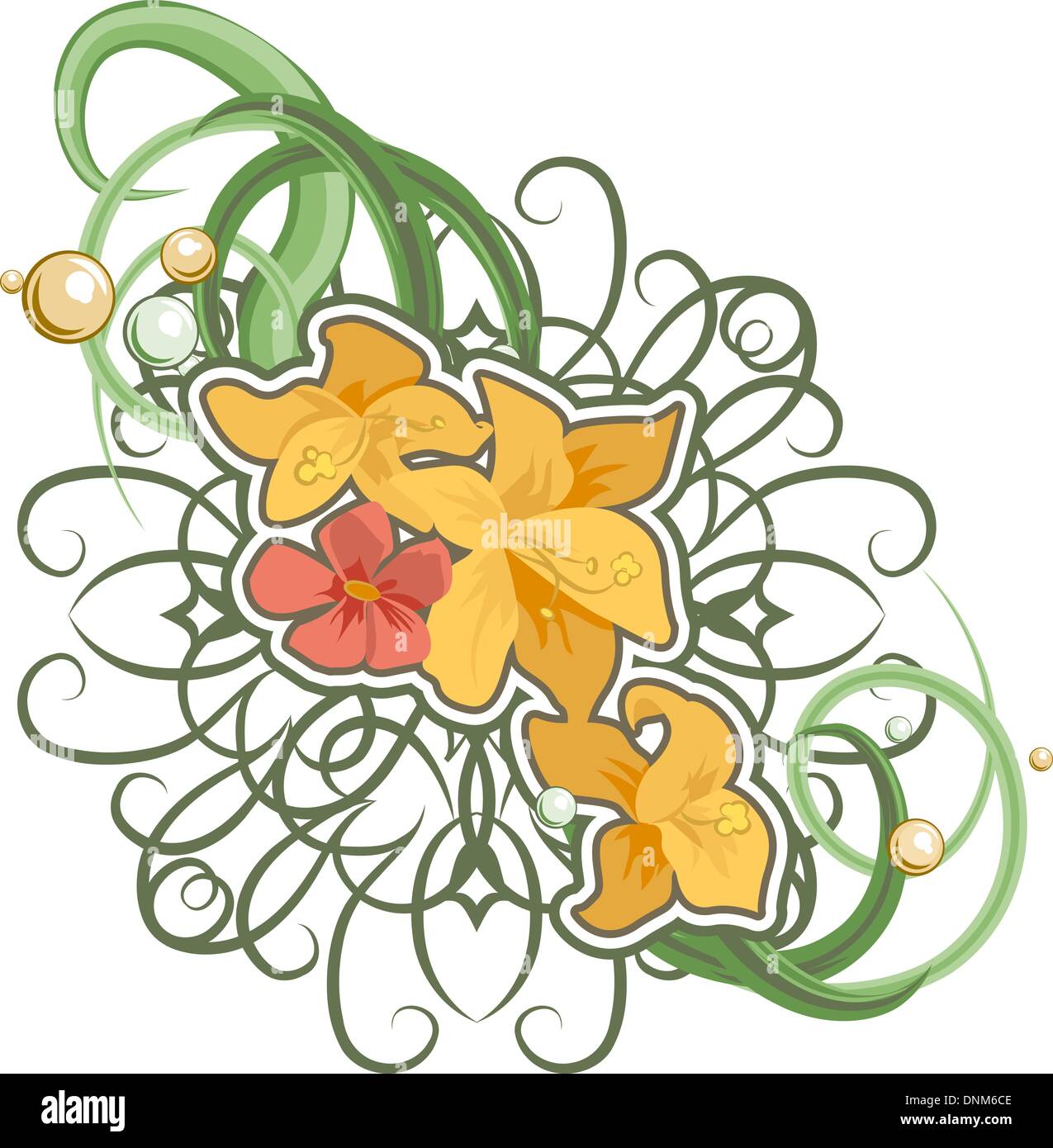 Floral Design-Element. Stock Vektor