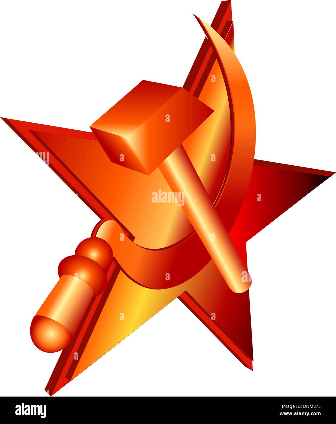 Vektor Hammer und Sichel, kommunistische Symbol. Stock Vektor