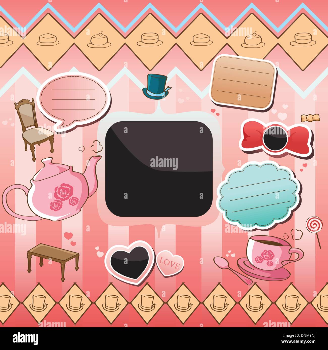 Eine Vektor-Illustration von Scrapbook-Design-element Stock Vektor