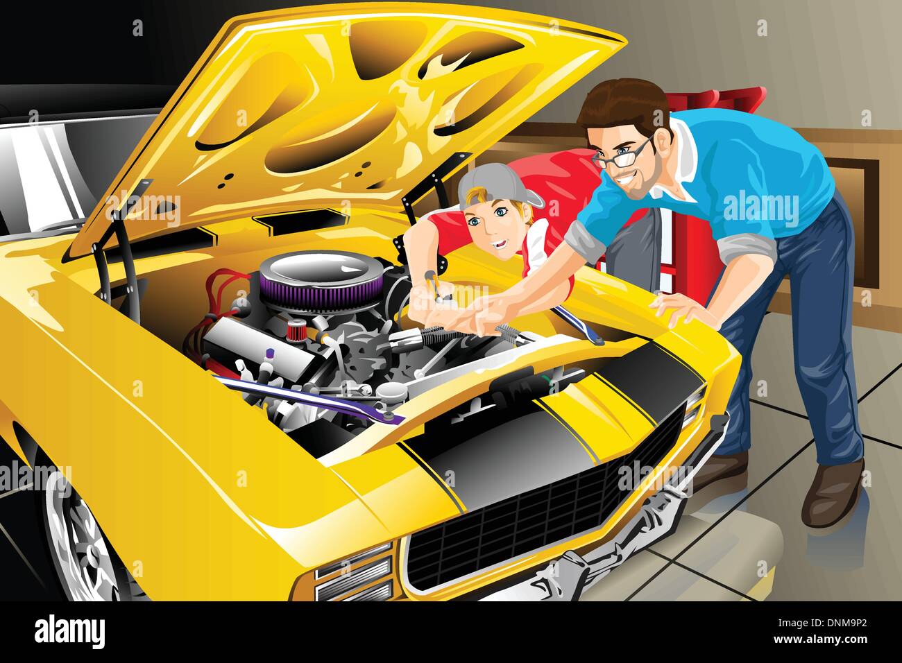 Мужская фотосессия в гараже. Пап гараж. Мальчик ремонтирует машину. Фото с папой в гараже. Человек и гараж.