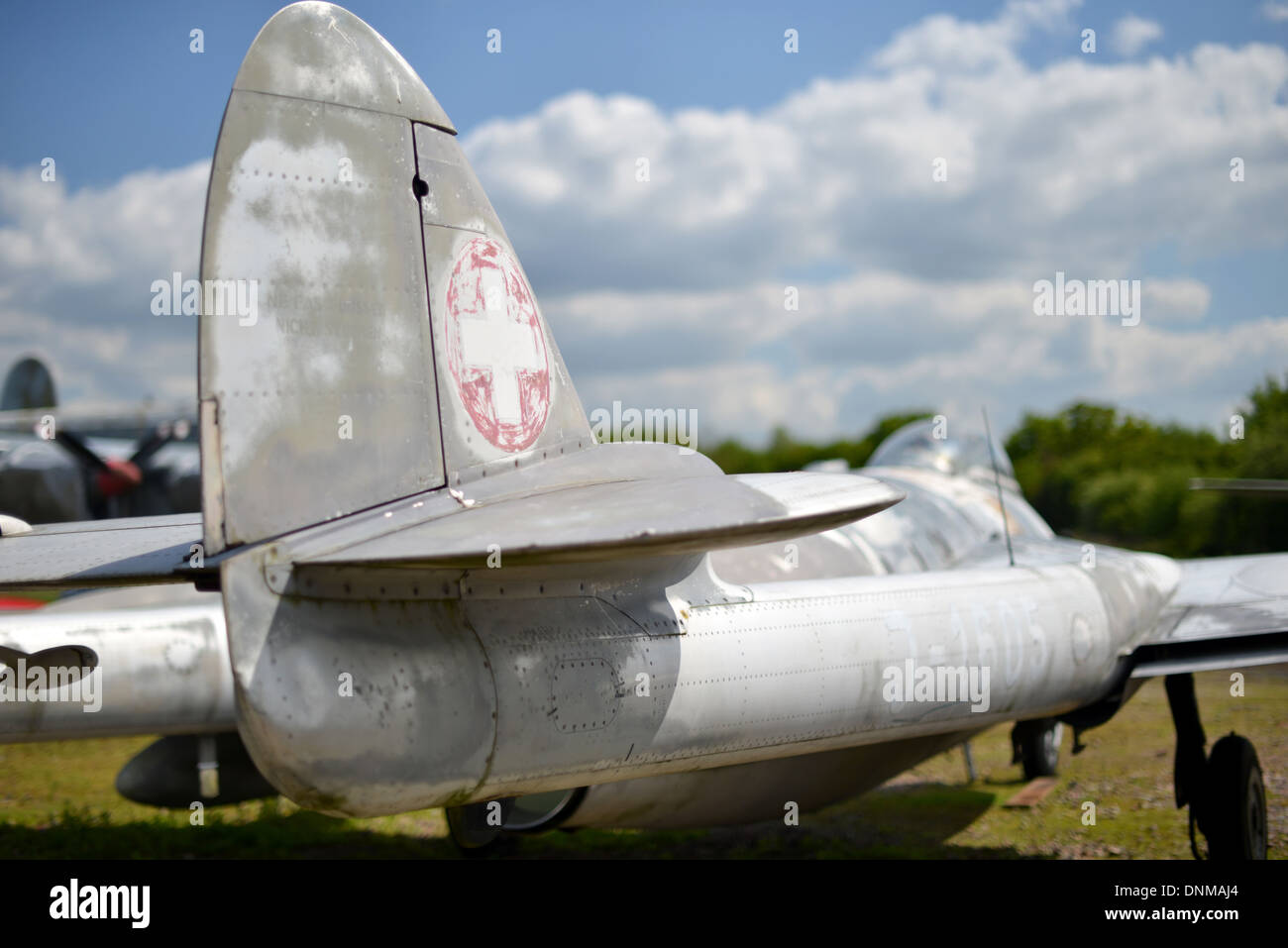 de Havilland Venom F.B 50 Mk 1 Rute Vintage Flugzeuge Nahaufnahme detail Stockfoto