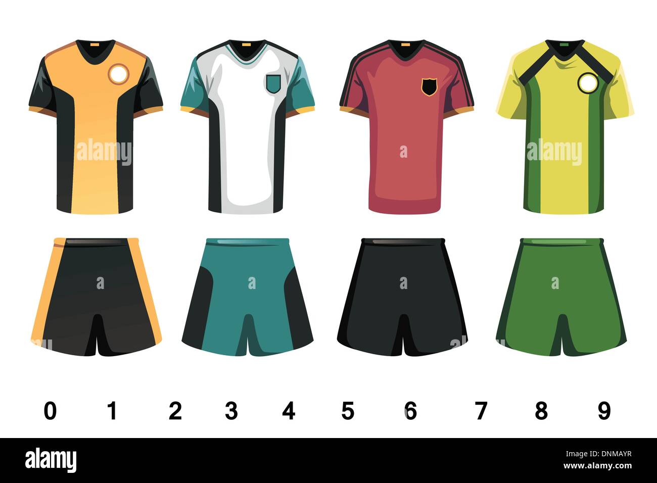 Eine Vektor-Illustration von Fußball Trikot design Stock Vektor