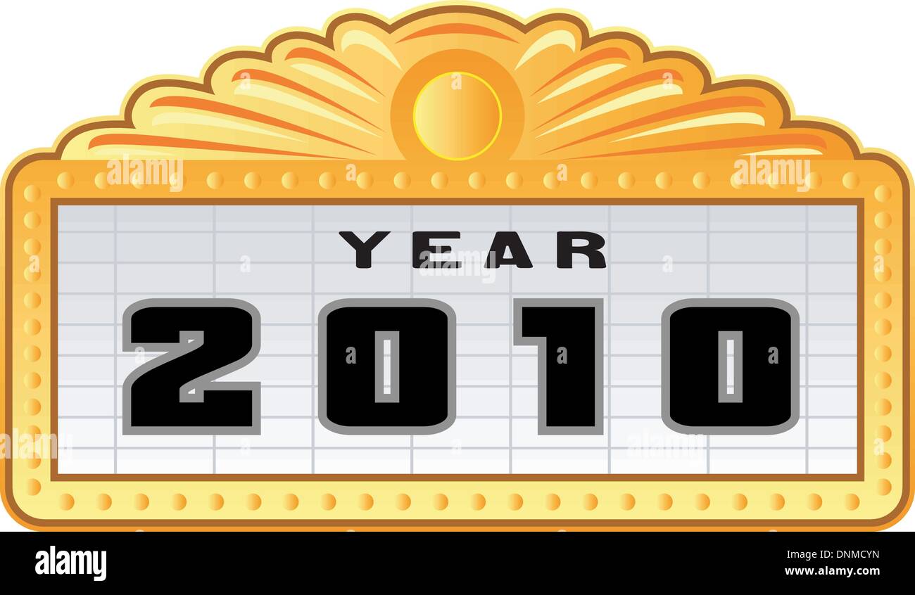 Abbildung auf das neue Jahr 2010 Stock Vektor