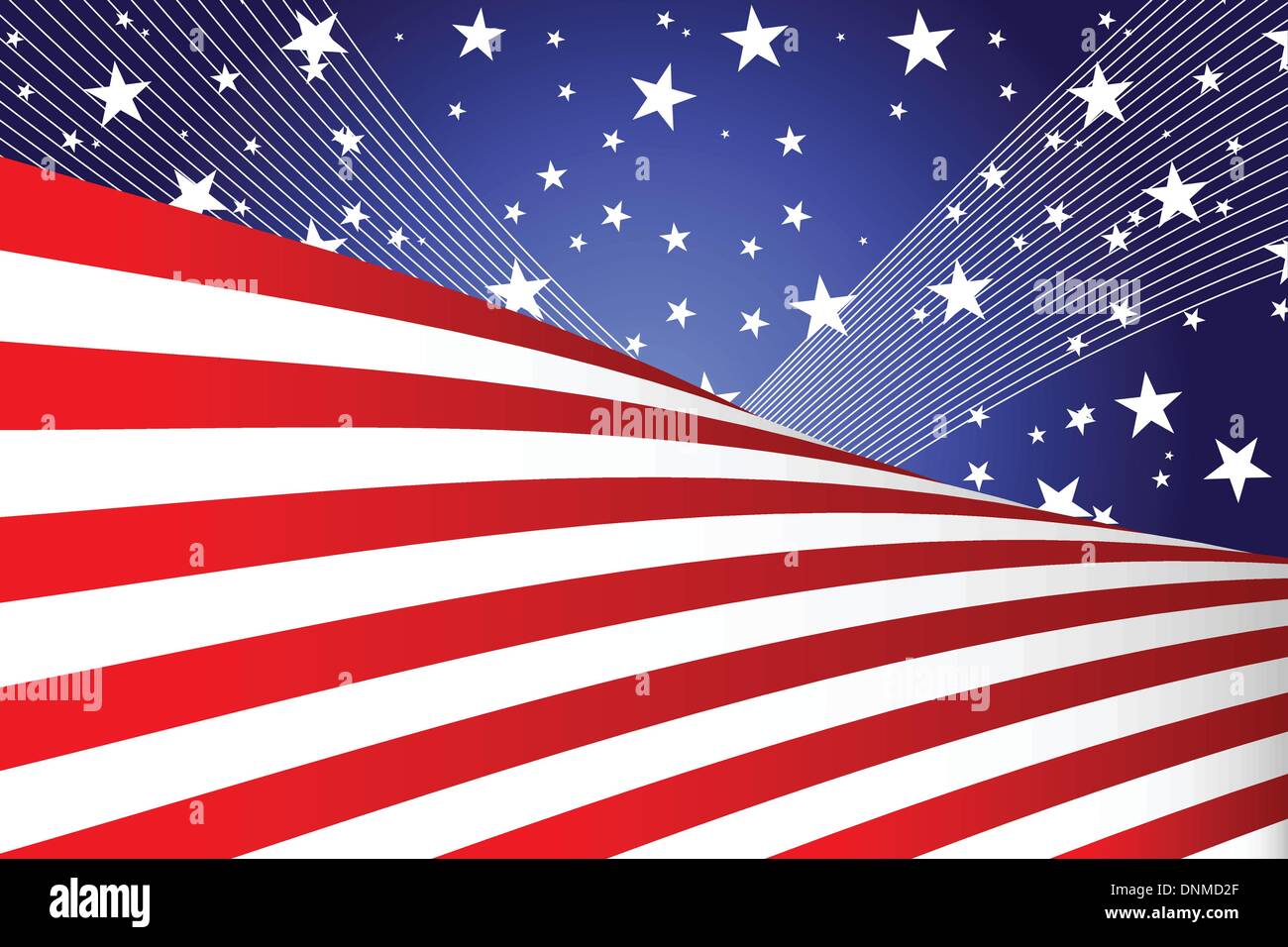 Eine Vektor-Illustration eines Banners Fourth Of July Stock Vektor