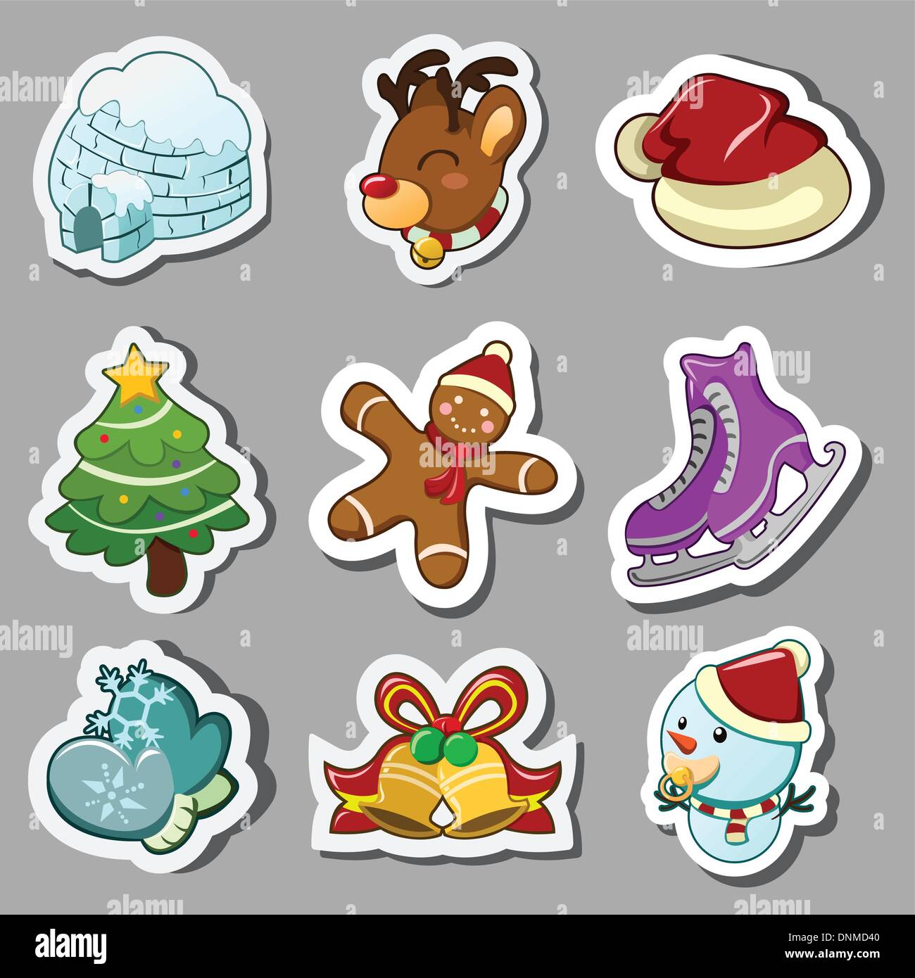 Setzt eine Vektor-Illustration von Winter-Symbol Stock Vektor