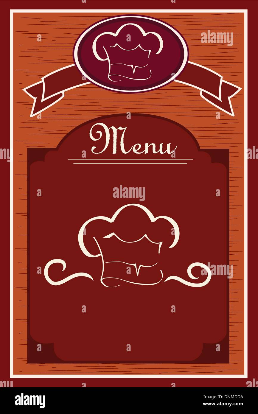 Eine Vektor-Illustration einer Restaurant-Speisekarte Stock Vektor