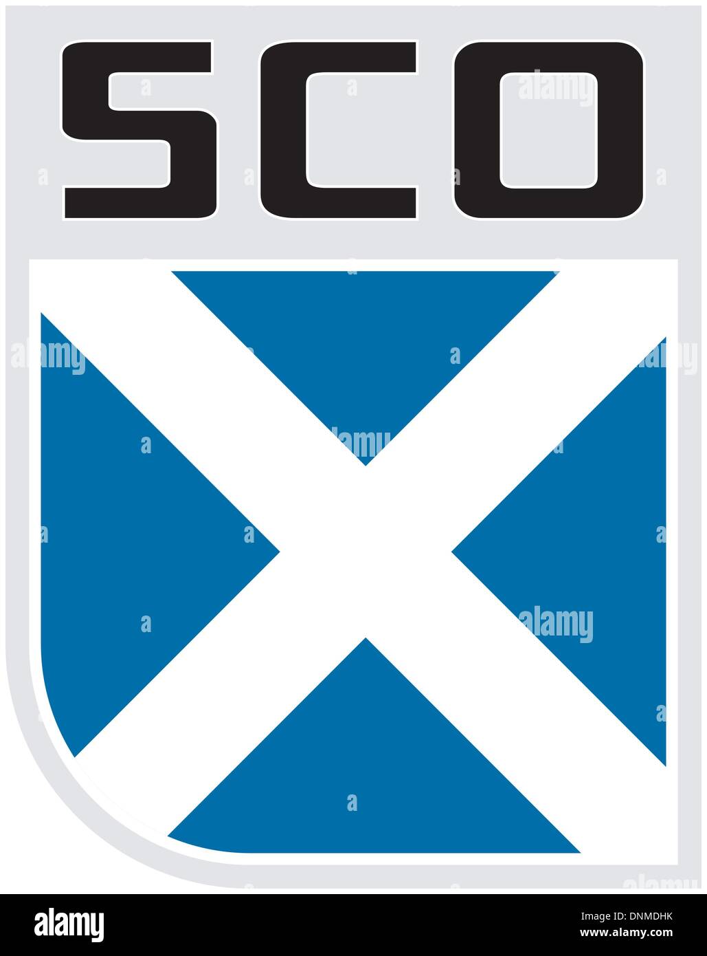 Abbildung ein Symbol der schottischen Flagge Stock Vektor