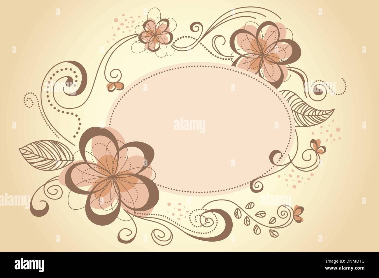 Eine Vektor-Illustration von floralen design Stock Vektor