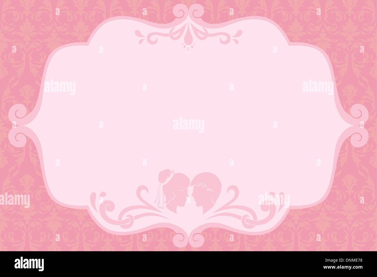 Eine Vektor-Illustration eines Hochzeit Einladung Design Stock Vektor