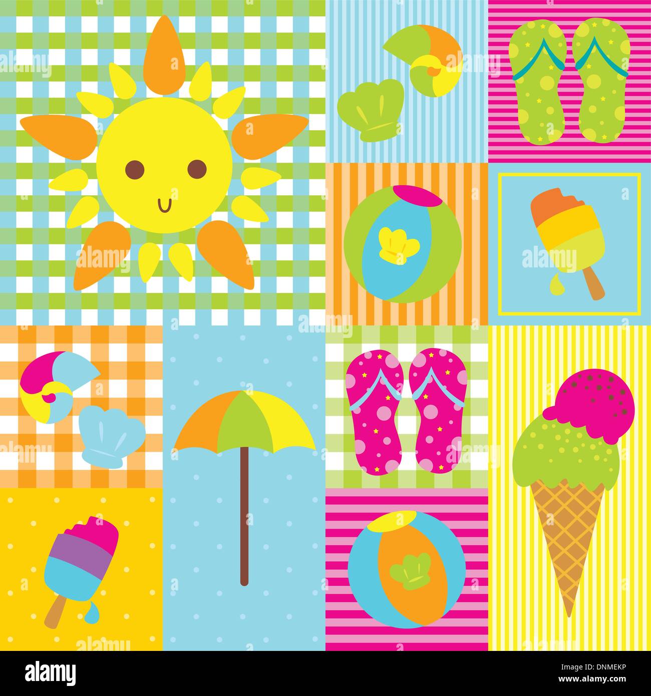 Eine Vektor-Illustration von Sommer-Design-pattern Stock Vektor