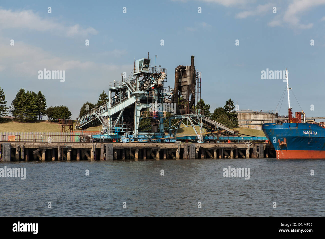 Tar-Werke-Terminal, River Tees, Teesside, England Stockfoto