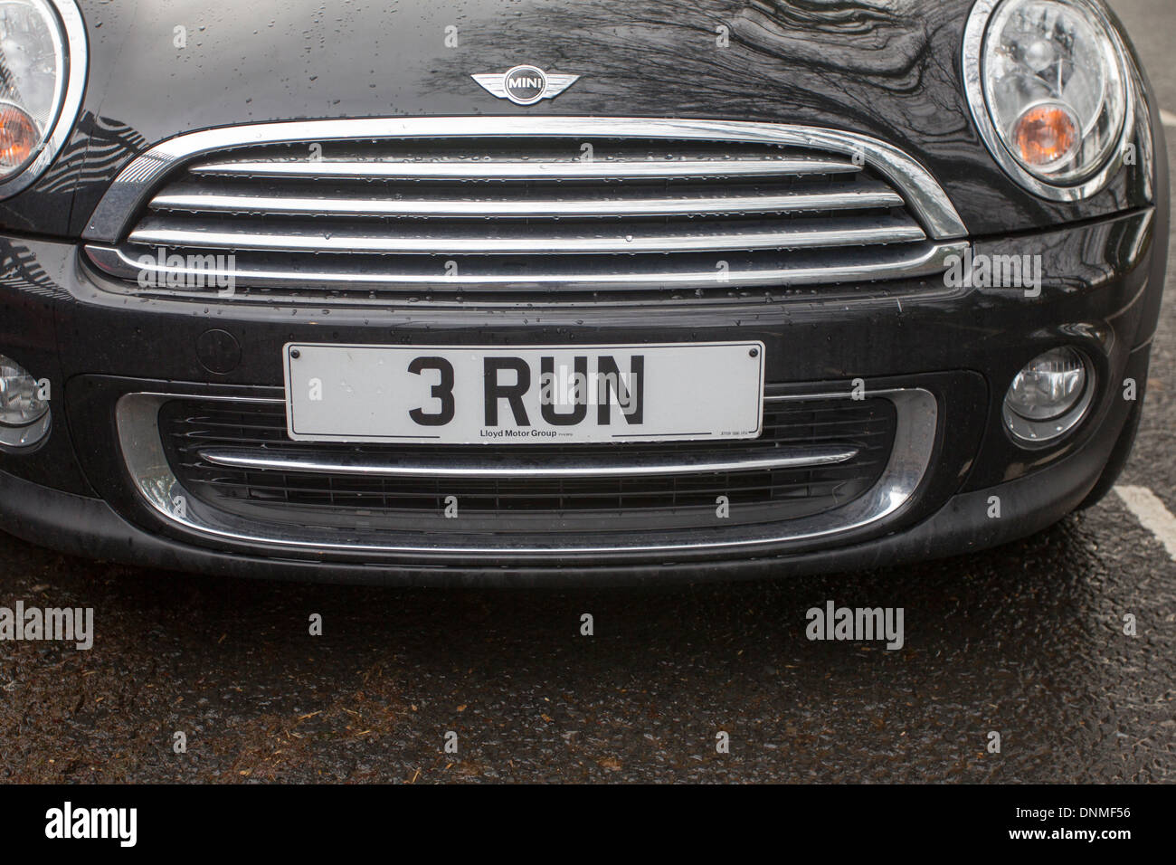 personalisierte gehegten Nummernschild Stockfoto