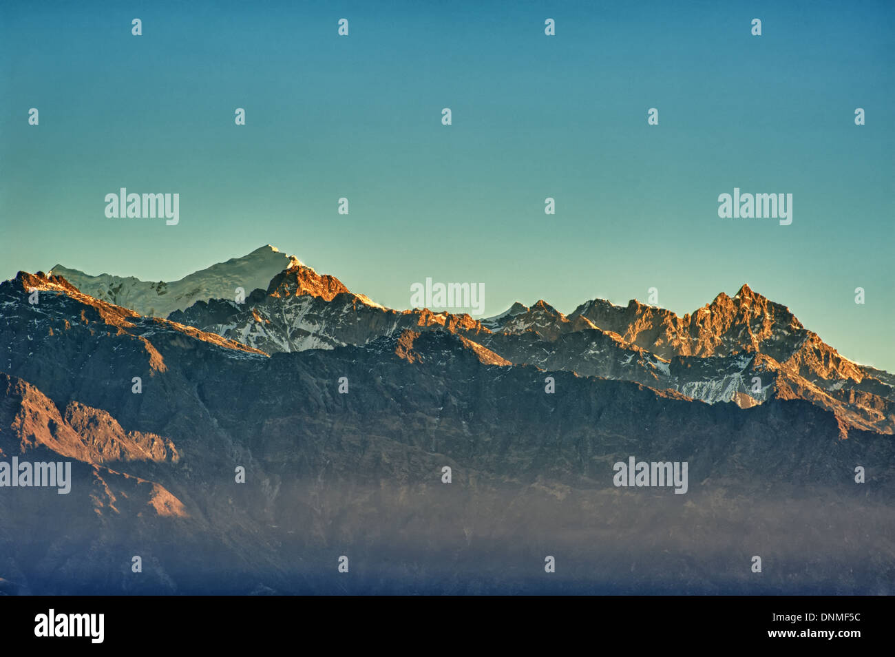 Himalaya-Gebirge Blick vom Mt. Shivapuri, Shivapuri Nagarjun Nationalpark Stockfoto