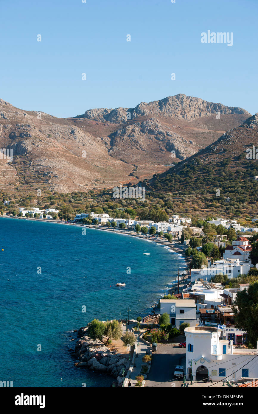 Griechenland, Insel Tilos Hafenort Livadia Stockfoto