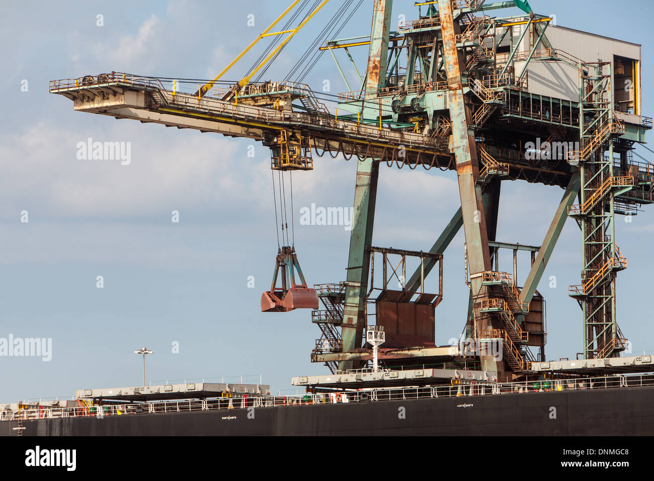 Redcar Erz Terminal, River Tees, Teesside, England Stockfoto