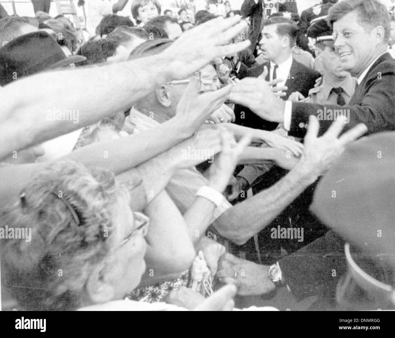 Kennedy Händeschütteln in Miami, Florida Stockfoto