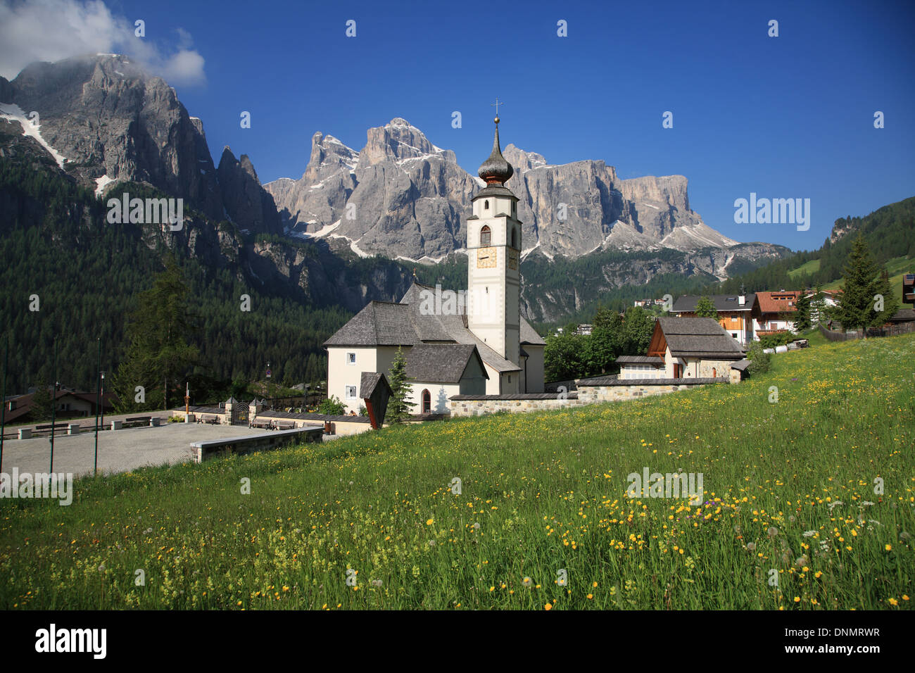 Die Dolomiten, Sellagruppe, Italien, Provinz Bozen, Kolfuschg, UNESCO-Welterbe Stockfoto
