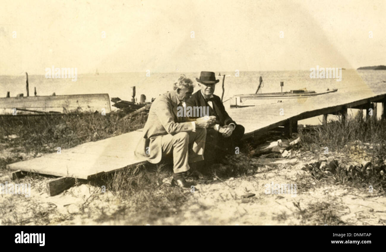 Henry Ford und Thomas Edison in Punta Rassa, Florida Stockfoto