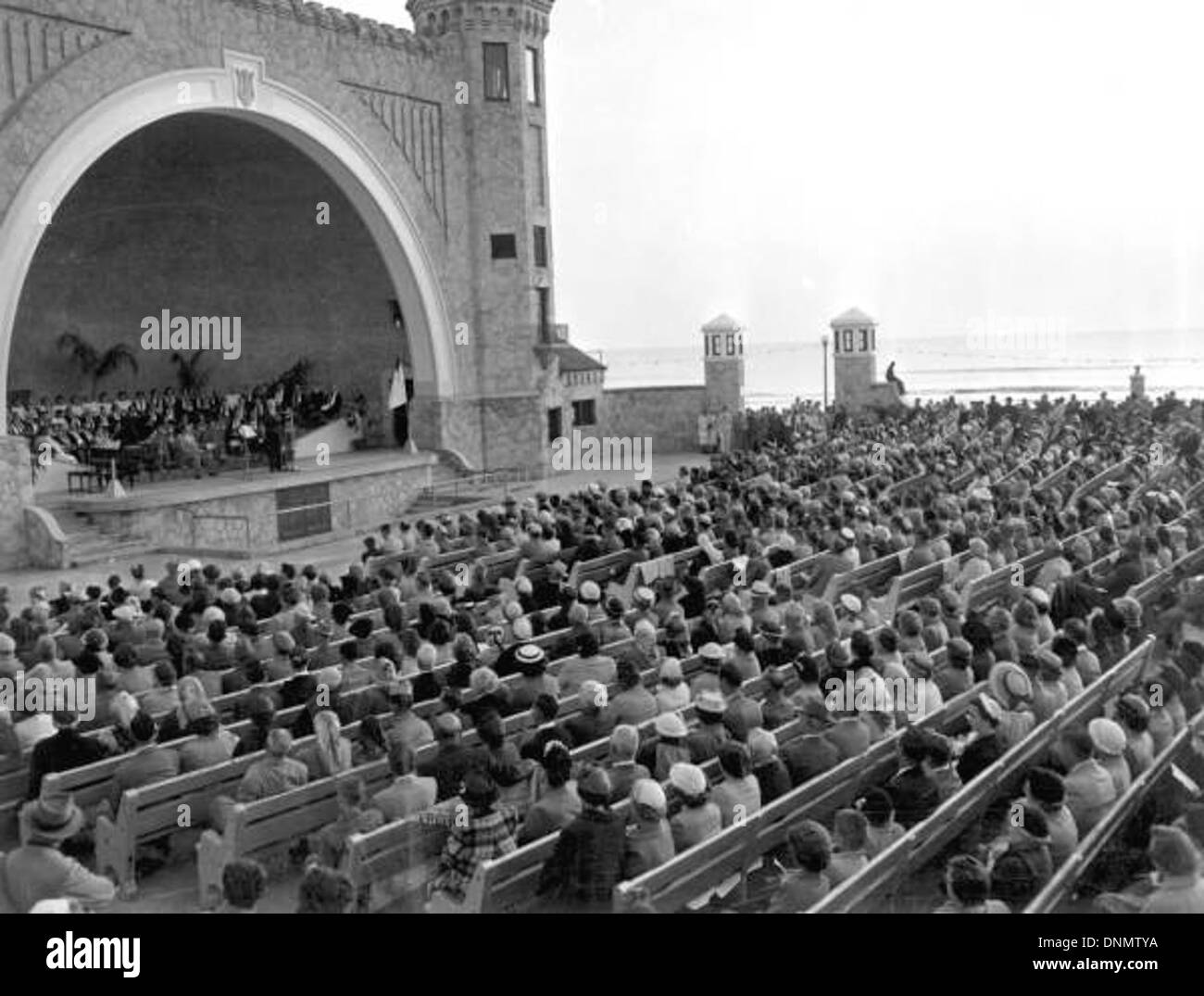 Ostergottesdienst in der Daytona Beach Bandshell Stockfoto