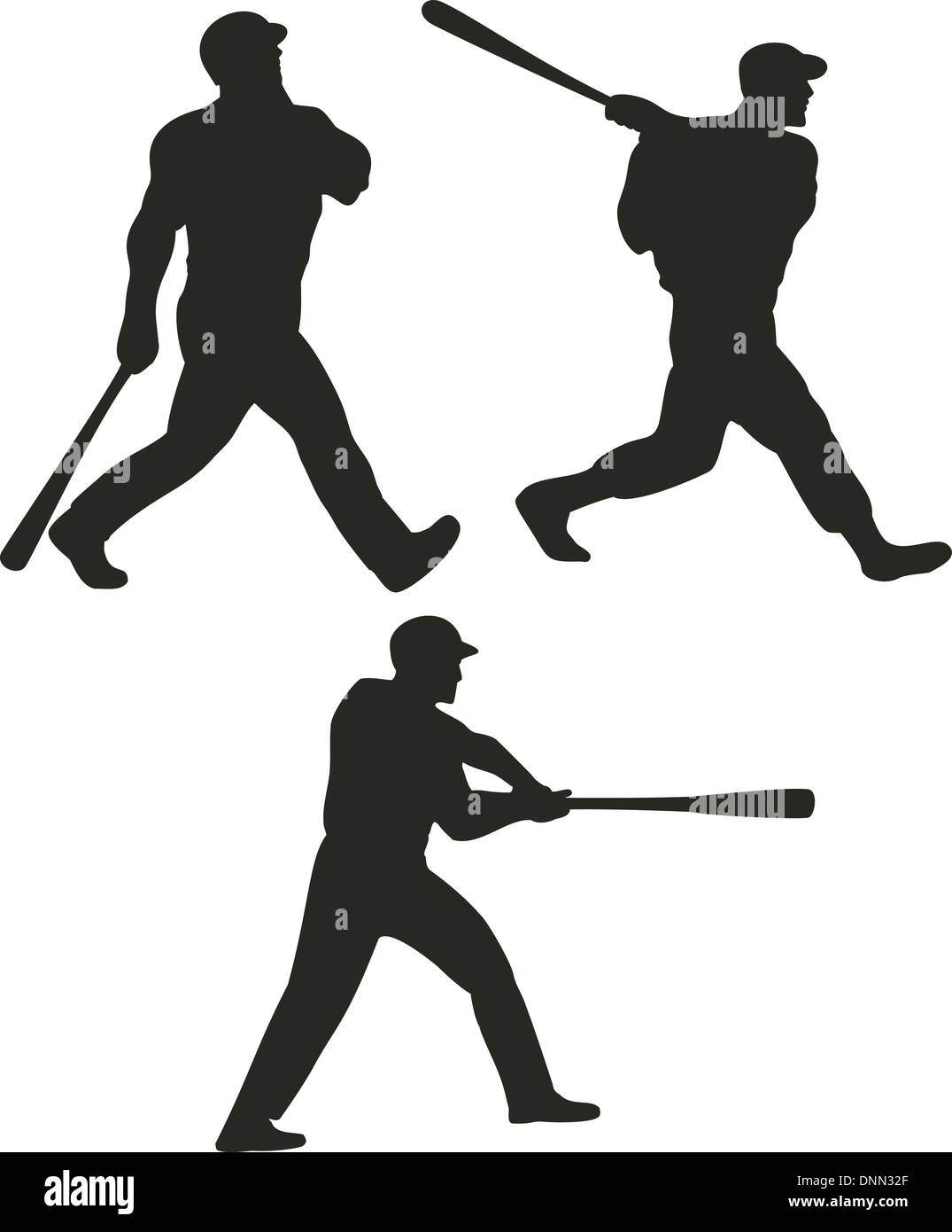 Abbildung von einem Baseballschläger im retro-Stil gemacht. Stock Vektor