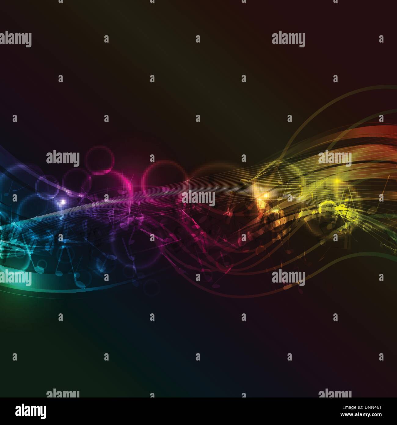 Dekorativer Hintergrund mit einer abstrakten Musik nimmt design Stock Vektor