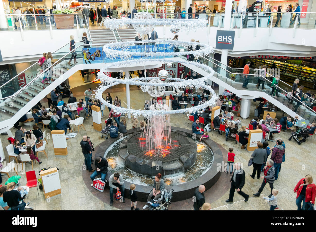 Cribbs Causeway Shopping Mall Innen Bristol Uk Stockfoto Bild