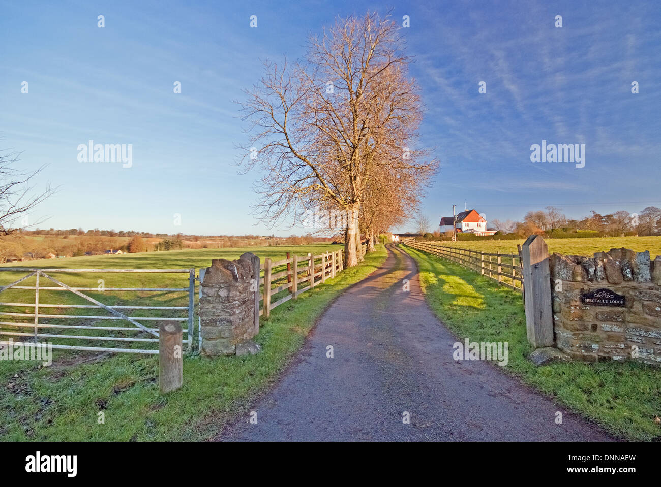 Landhaus in ländlicher Umgebung Northamptonshire UK Stockfoto