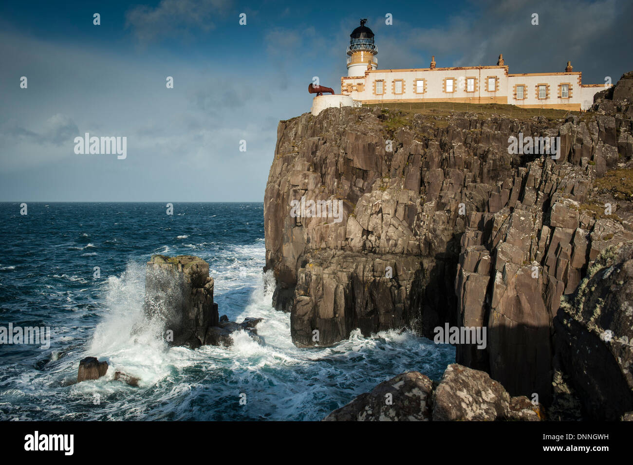 Der Leuchtturm auf der westlichsten Punkt von Skye entstanden im Jahre 1909 für die Northern Lighthouse Board von David Stevenson Stockfoto