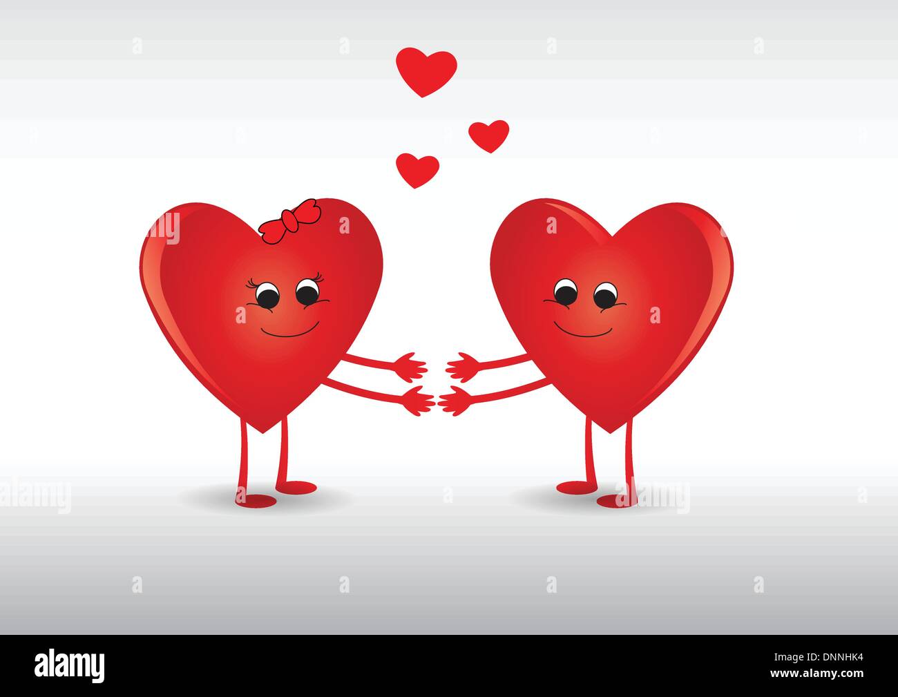 Lustige Karte Mit Herzen Zum Valentinstag Stock Vektorgrafik Alamy