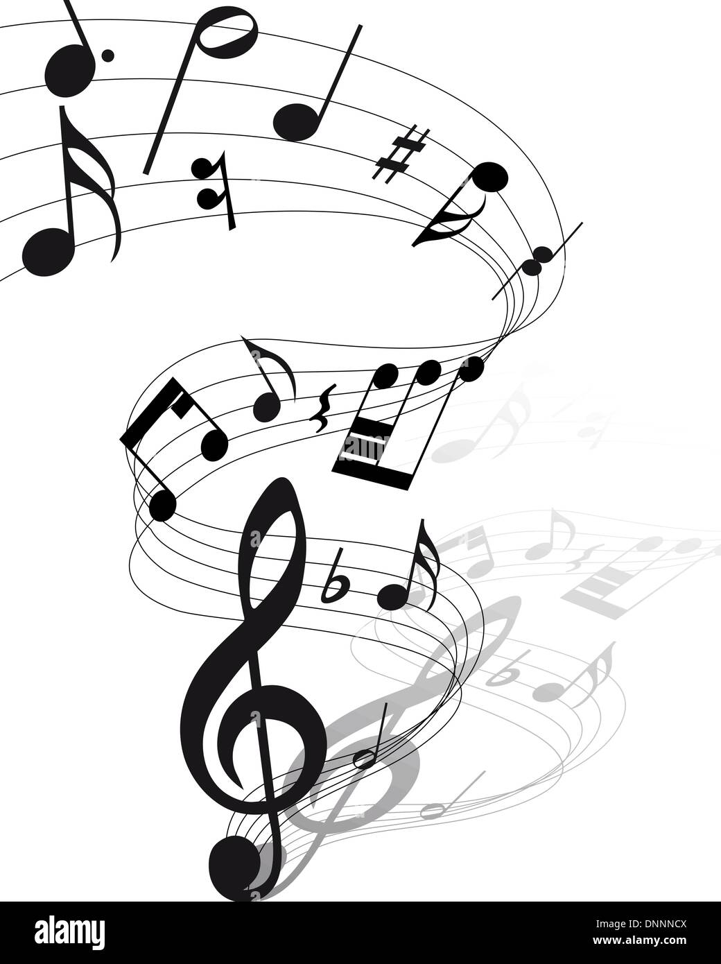 Vektor musikalische Notizen Personal Hintergrund Design einsetzbar Stock Vektor