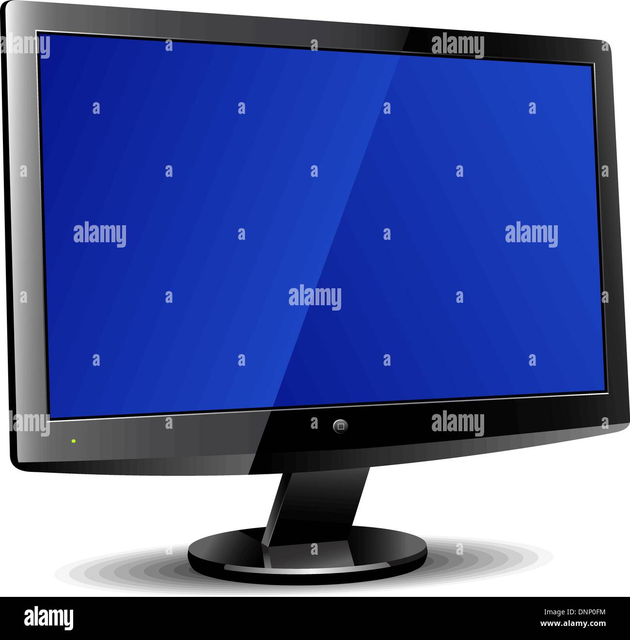 Modernen Breitbild-LCD-Bildschirm auf einem weißen Hintergrund Stock Vektor