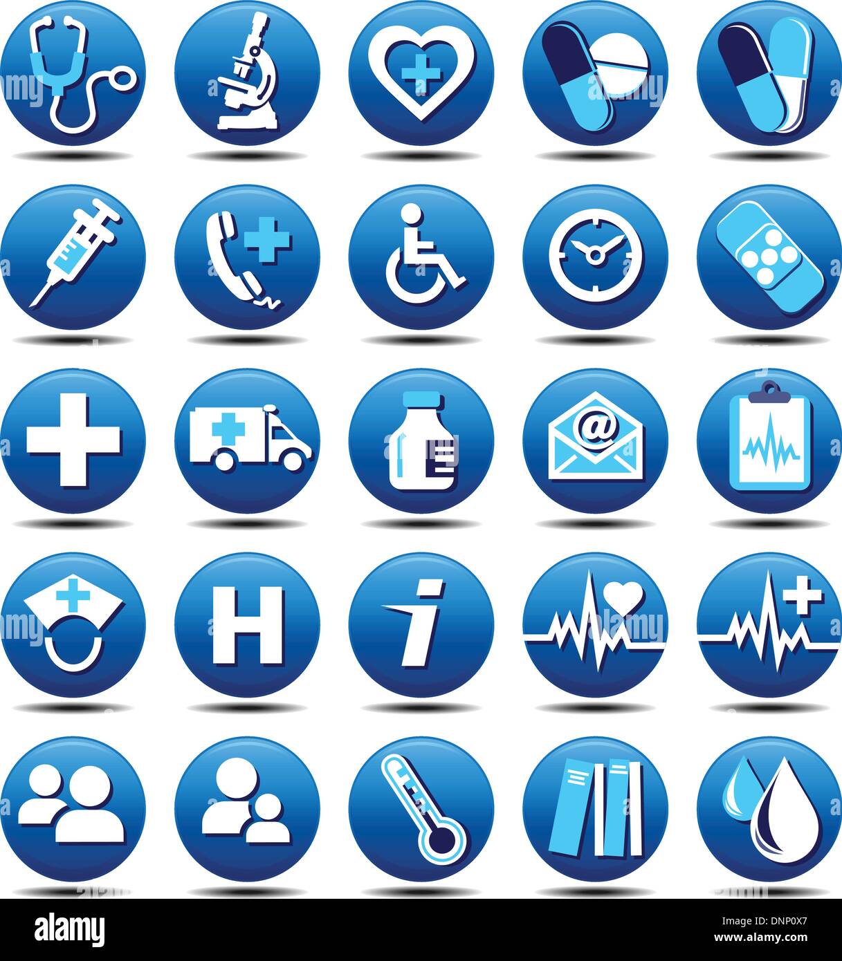 25 Health Care Icons - Gesundheitswesen Patienten Arzt medizinische Medicare Krankenhaus Notfall nhs Stock Vektor