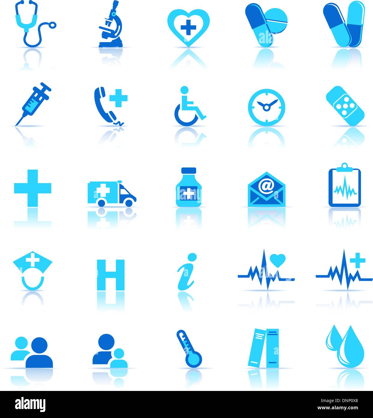 Gesundheitswesen-Pharma-Symbole symbol Präsentationen Symbol Gesundheit Medizinische Patienten Krankenhaus Pflege Gesundheit Arzt Apotheke Medicare nhs Stock Vektor