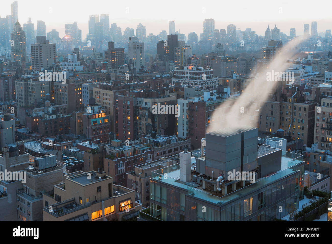USA, New York State, New York City, Luftaufnahme von Gebäuden Stockfoto