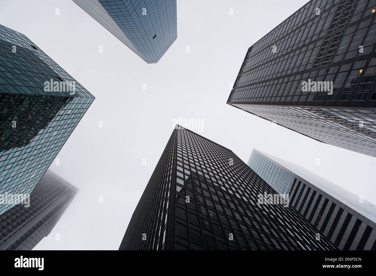 USA, New York State, New York City, Fassade des modernen Bürogebäuden Stockfoto