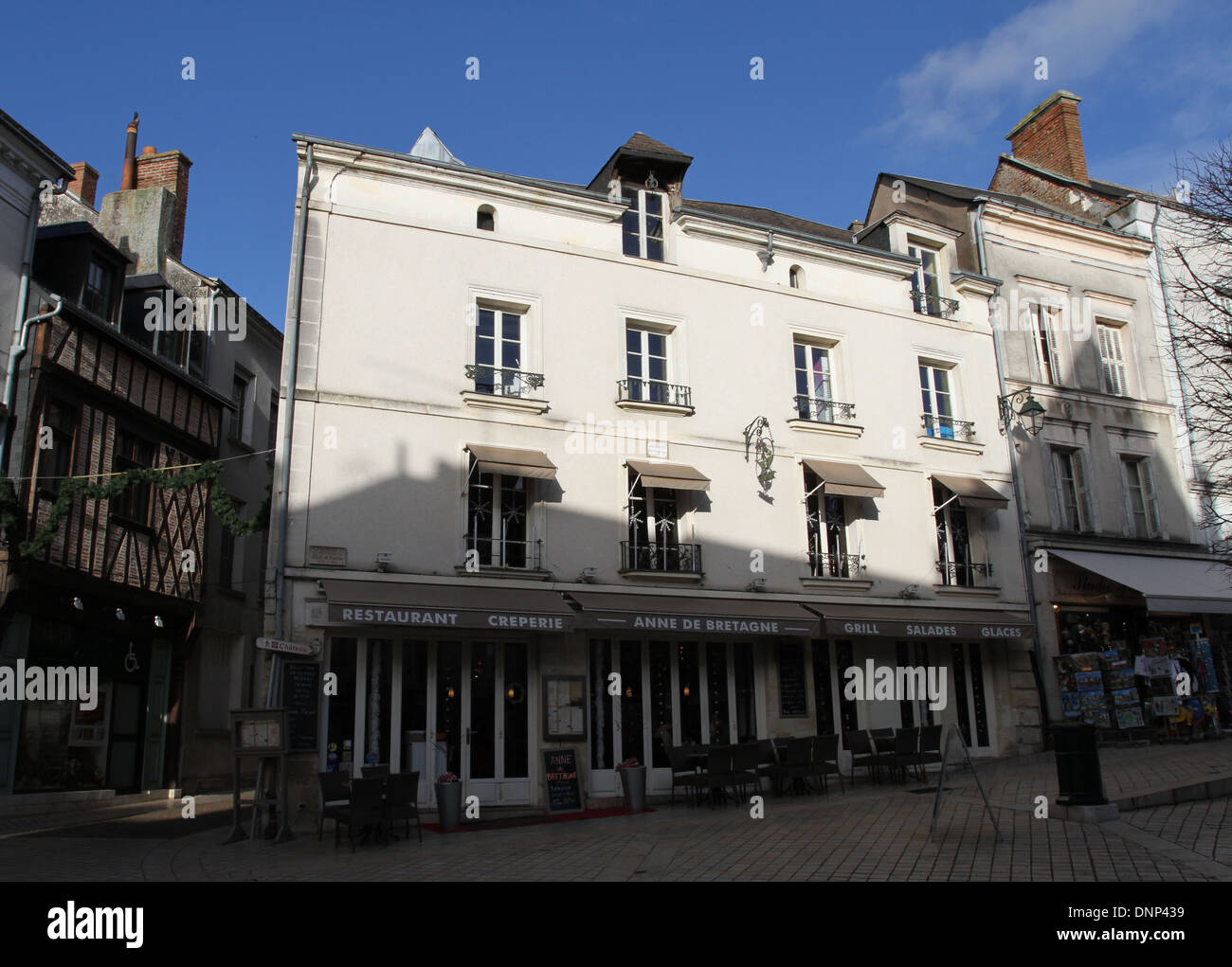 Amboise Straßenszene Frankreich Januar 2014 Stockfoto