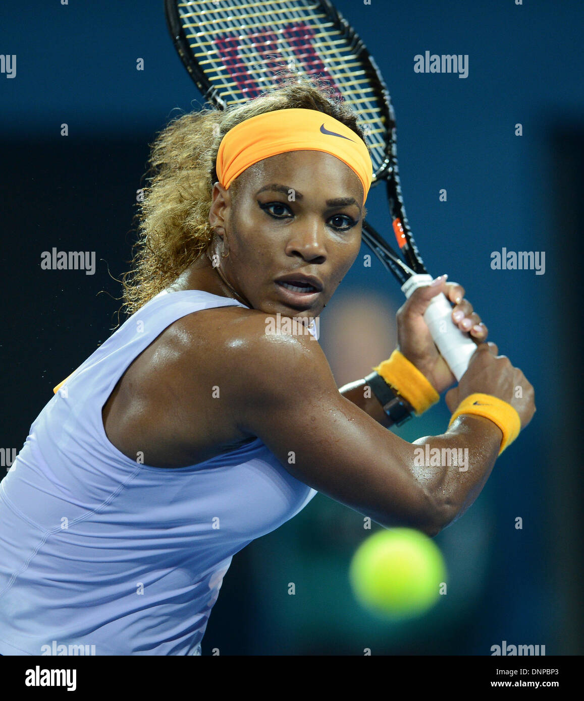 Brisbane, Australien. 3. Januar 2013. SERENA WILLIAMS 6 Aktionstag aus dem Brisbane International Tennis-Turnier in Brisbane. Bildnachweis: Aktion Plus Sport/Alamy Live-Nachrichten Stockfoto