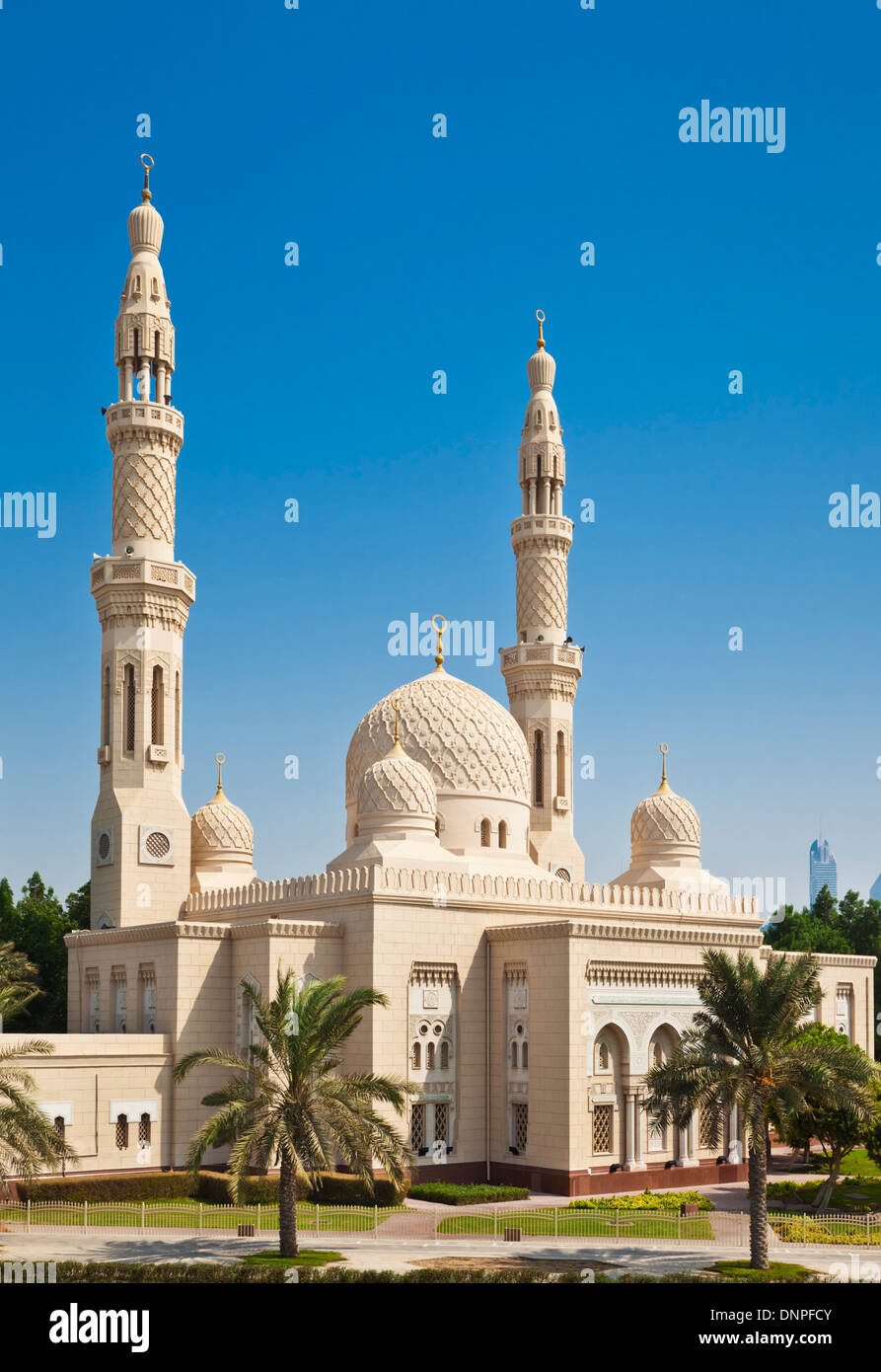 Dubai Jumeirah Moschee, Dubai, Vereinigte Arabische Emirate, Vereinigte Arabische Emirate, Naher Osten Stockfoto