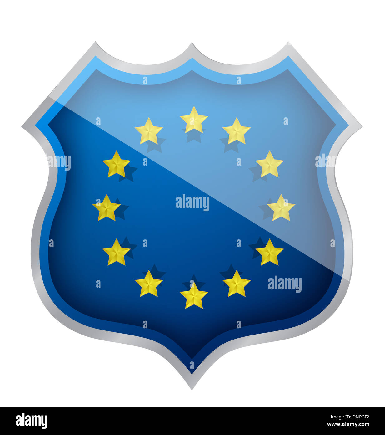 Europäischen Schild Illustration Design über weißem Hintergrund Stockfoto