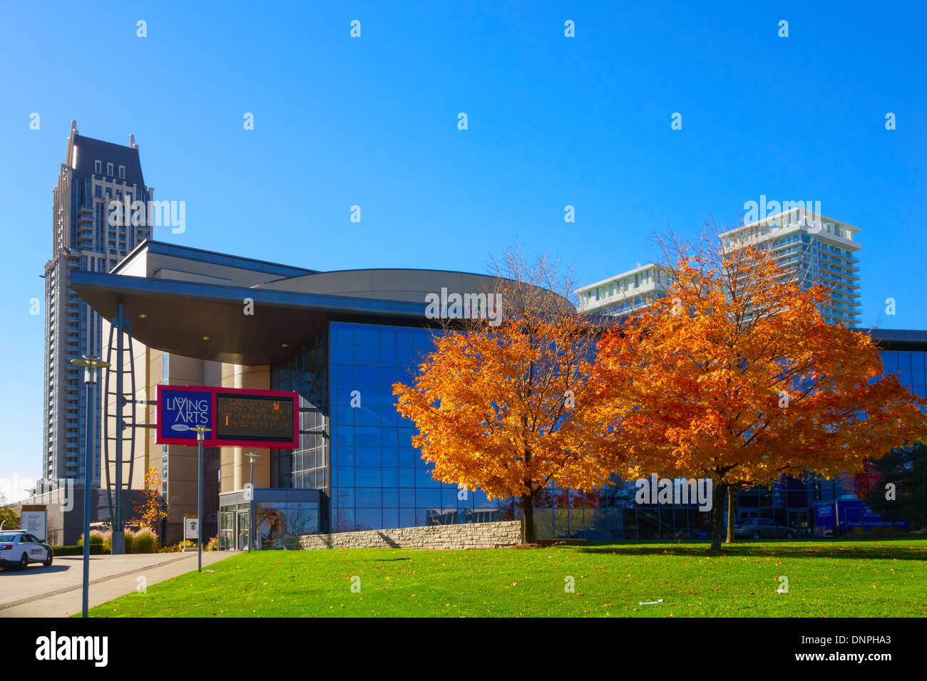Living Arts Centre in der Innenstadt von Mississauga, Ontario. Stockfoto
