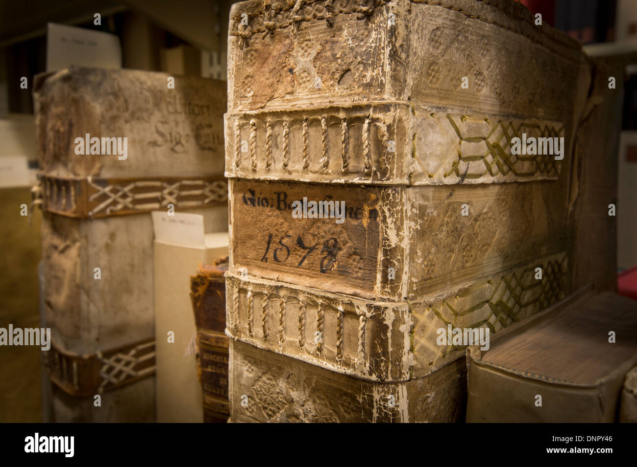 Alte und seltene Bücher Stockfoto