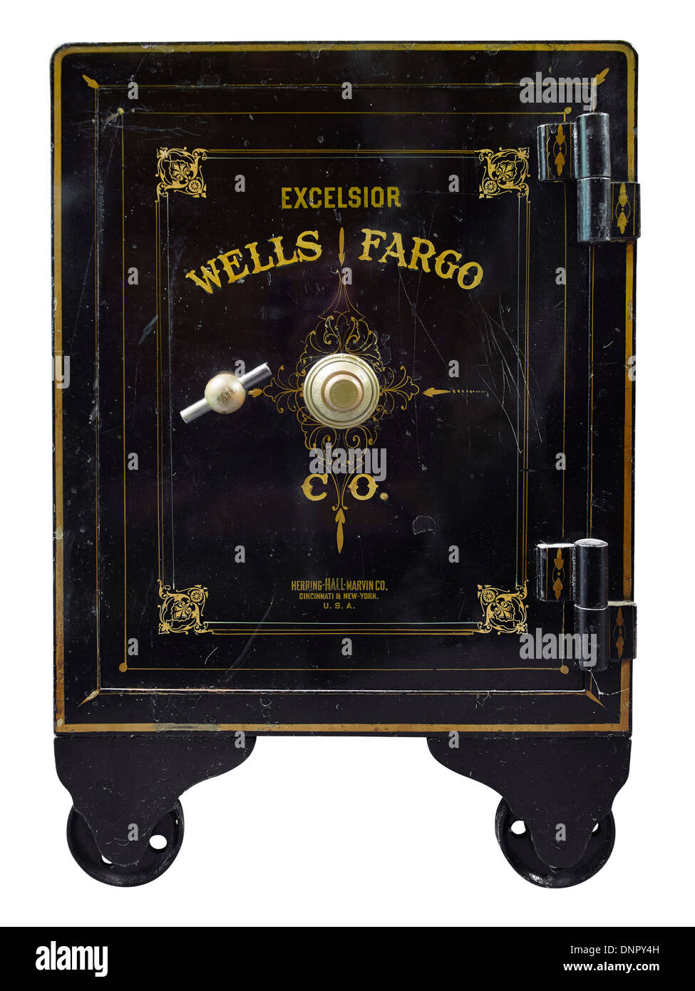 Alte antike Wells Fargo Safe Stockfoto