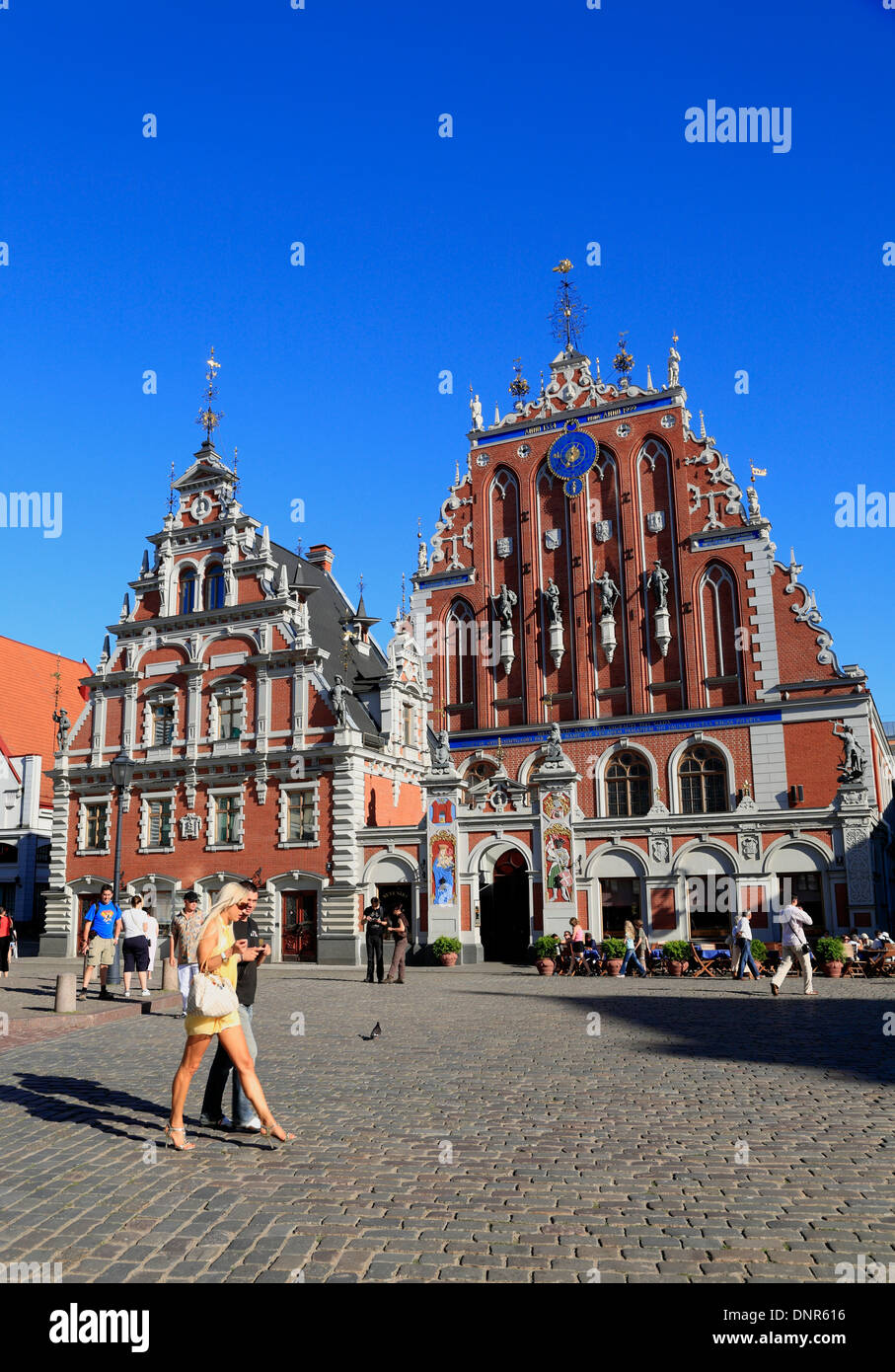 Das Schwarzhäupterhaus am Rathausplatz in Riga, Lettland Stockfoto