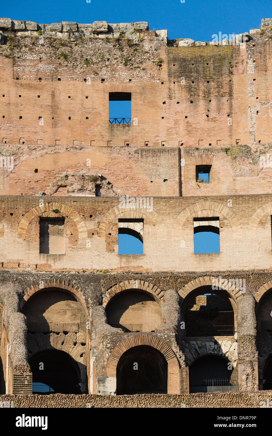 Architektonisches Detail das Kolosseum, Rom, Italien, Europa Stockfoto