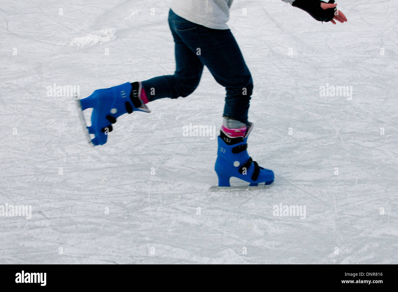 Skater auf der Eisbahn Stockfoto