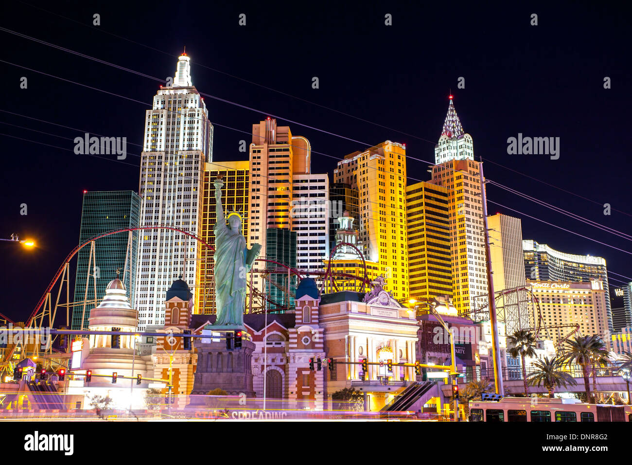 Das New York New York Hotel and Casino auf dem Las Vegas Strip Stockfoto